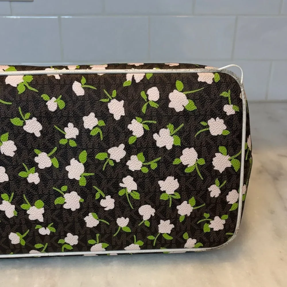 Michael Kors Bag Purse Handbag Floral Carter  XL Open Carry All Tote Pocketbook